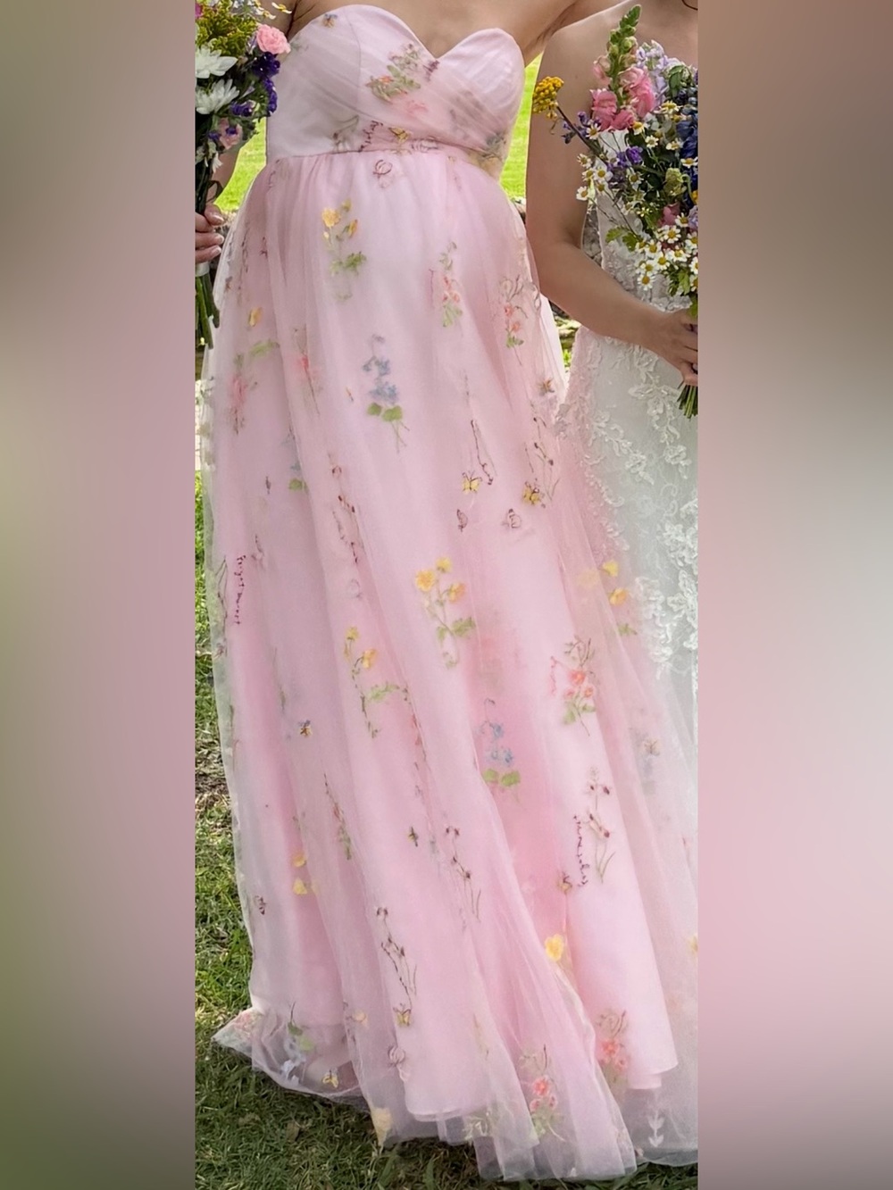 Floral Embroider Tulle Dress